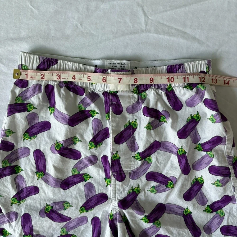 American Eagle Mens White‎ Eggplant Elastic Waist Stretch Boxer Shorts Size XS